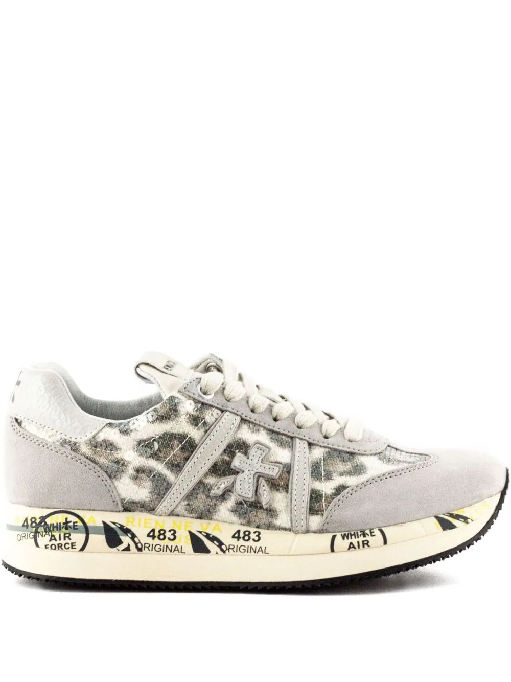 Connie Leopard-Print Sequin Sneakers by Premiata