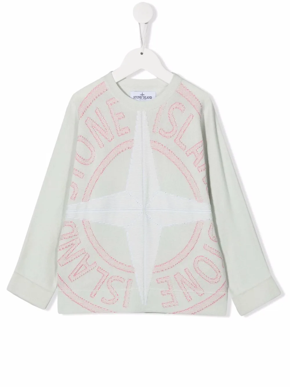 Compass-Print Cotton Sweatshirt by Stone Island Junior