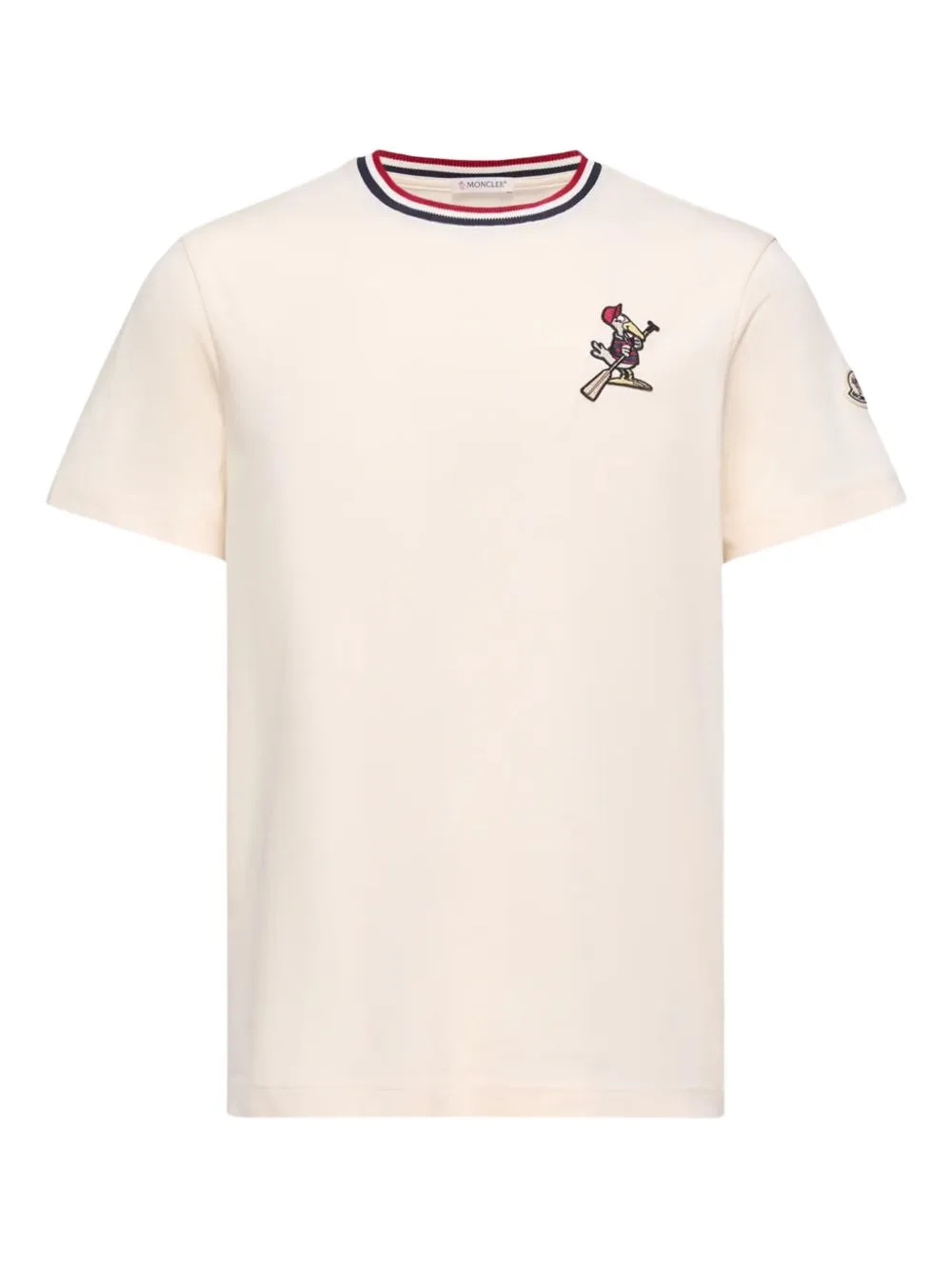 Striped-Collar T-Shirt by Moncler
