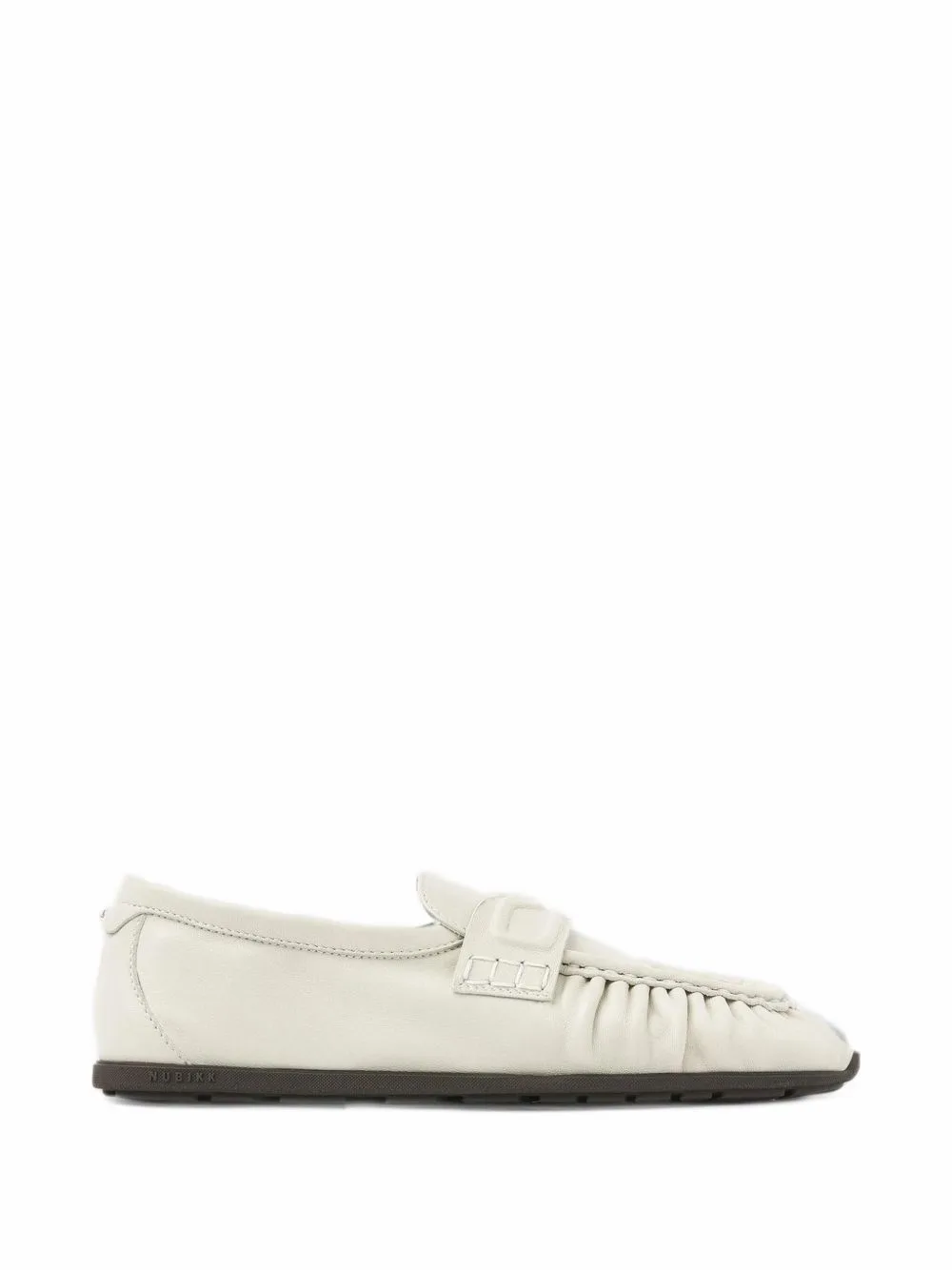 Riley Mio Ruched Leather Loafers by Nubikk