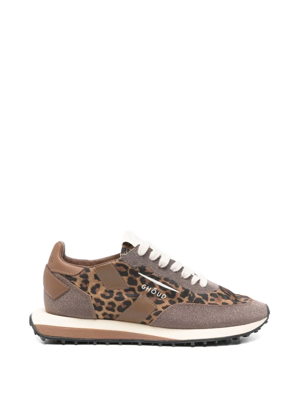 Leopard-Print Lace-Up Sneakers by GHŌUD