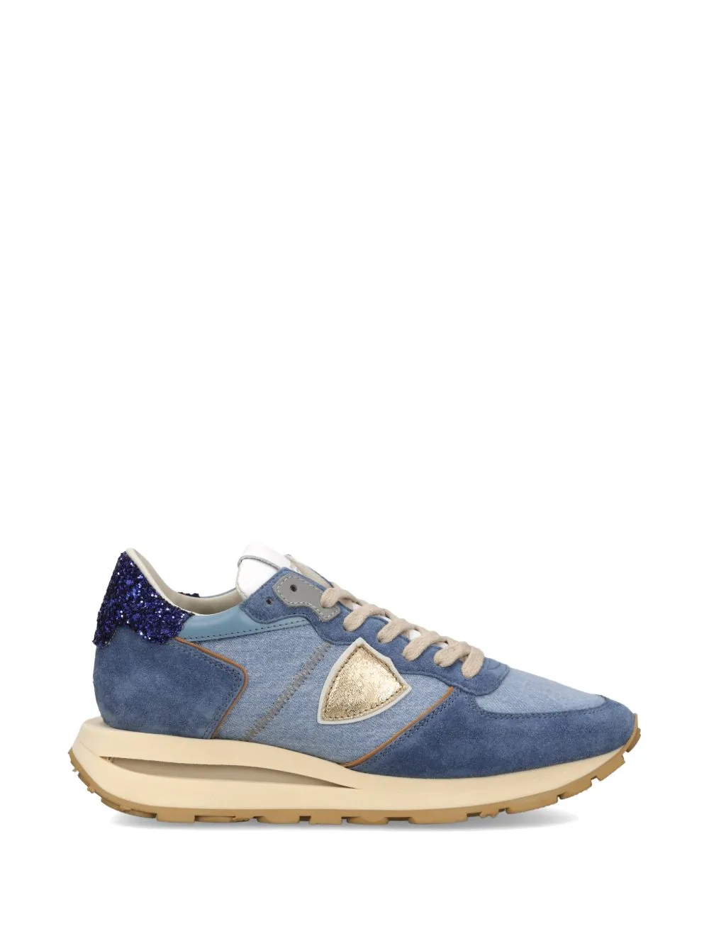 Tropez Haute Glitter-Heel-Counter Sneakers by Philippe Model Paris