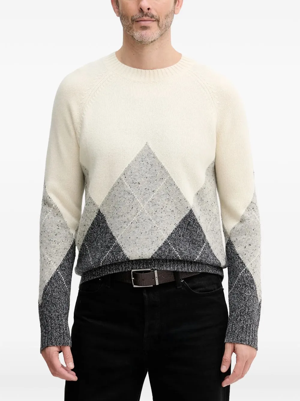 Argyle-Knit Jumper by Benetton