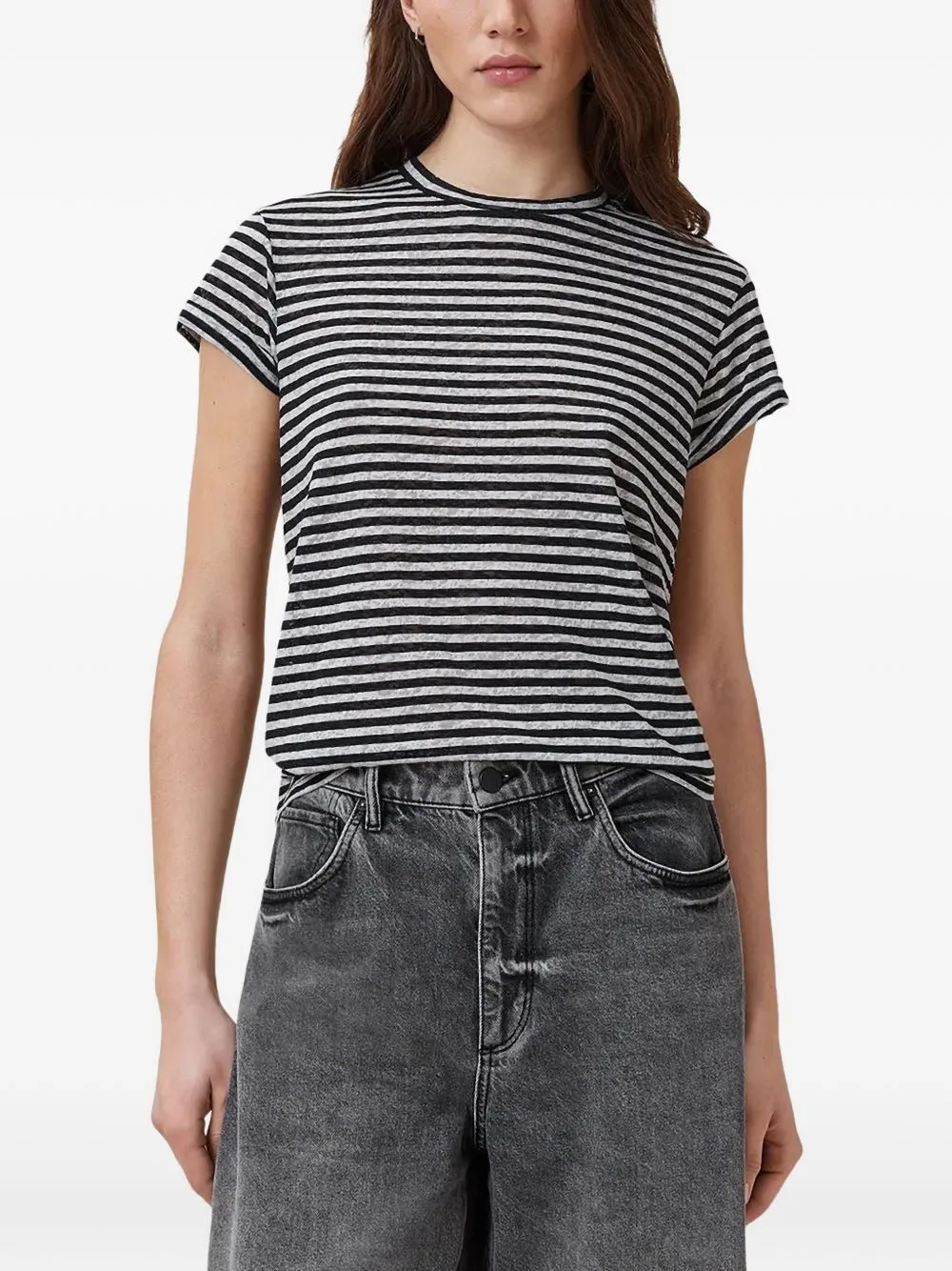 Anna Striped Short-Sleeve T-Shirt