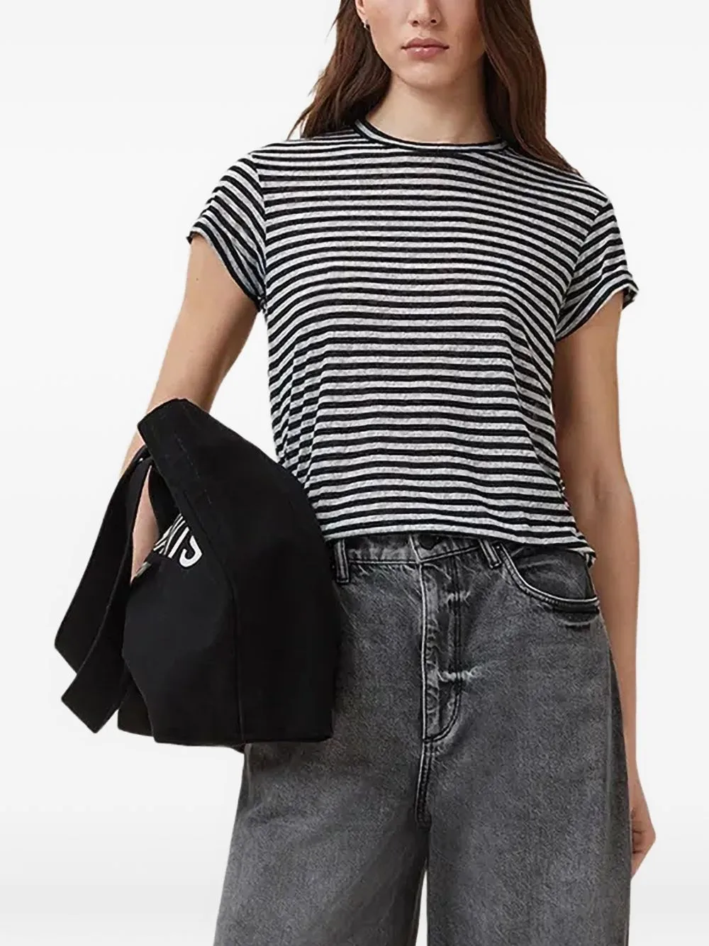 Anna Striped Short-Sleeve T-Shirt by AllSaints