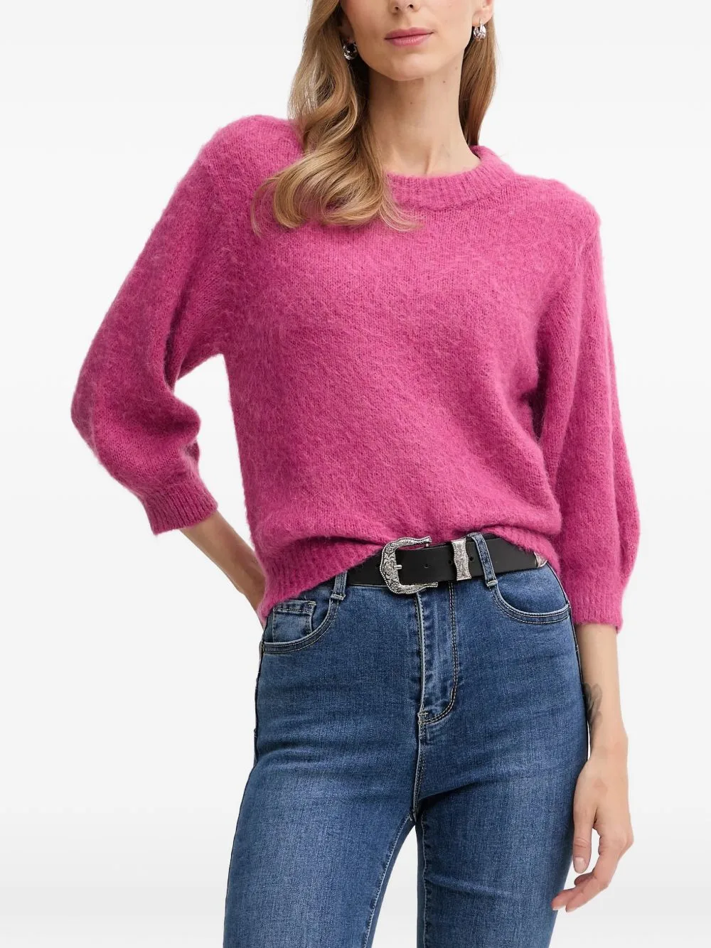 Balloon-Sleeve Sweater by Benetton