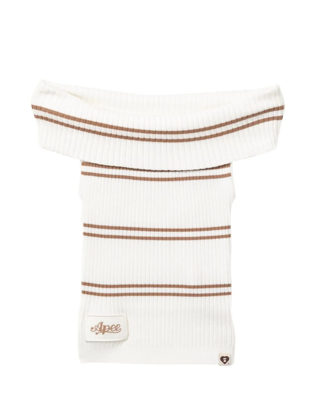 Striped Off-Shoulder Sweater by APEE™ by *A BATHING APE®