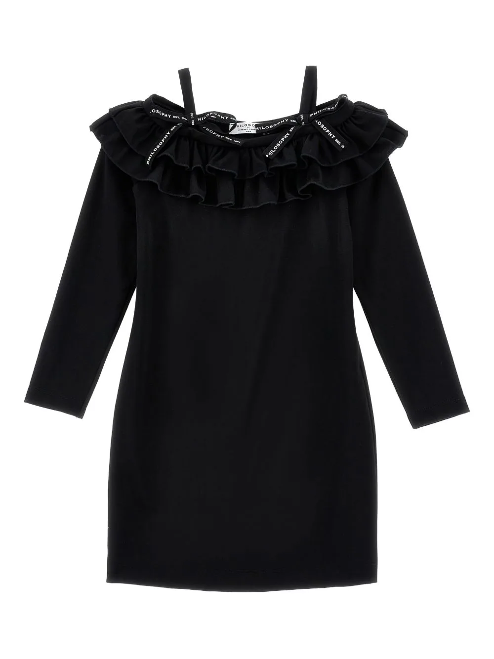 Ruffled Off-Shoulder Dress by Philosophy Di Lorenzo Serafini Kids
