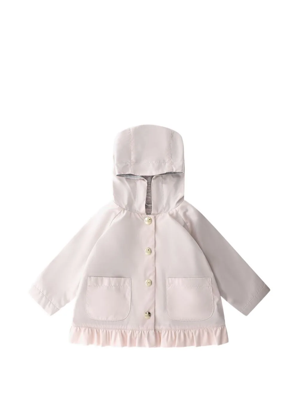 Ruffled Hooded Cape by Herno Kids