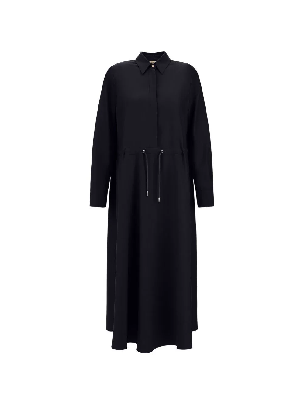 Drawstring-Waist Gabardine Maxi Dress by Herno