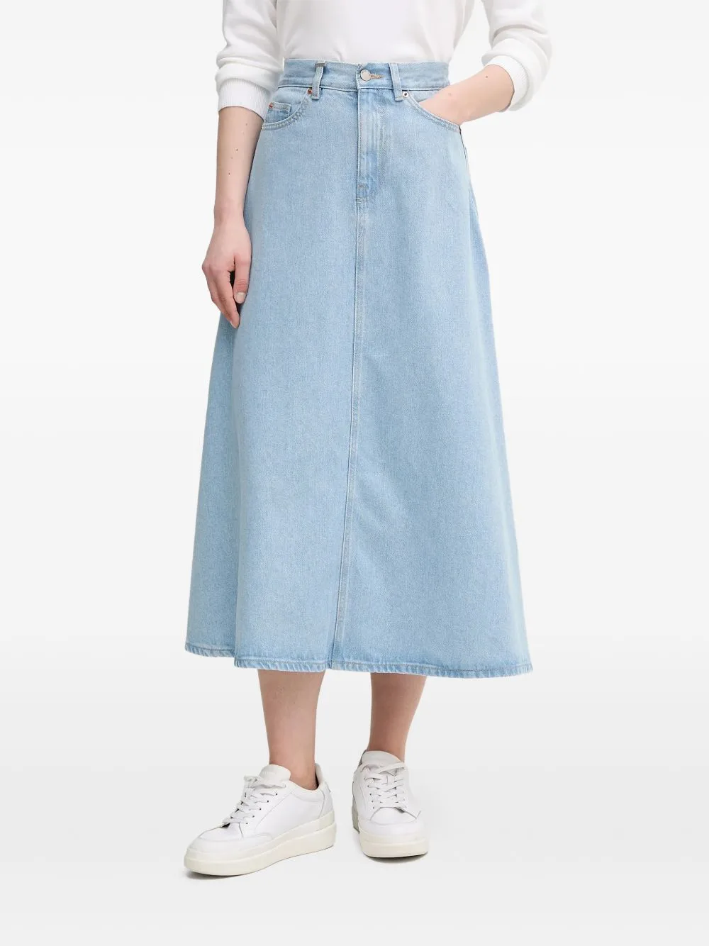 A-Line Denim Skirt by Benetton