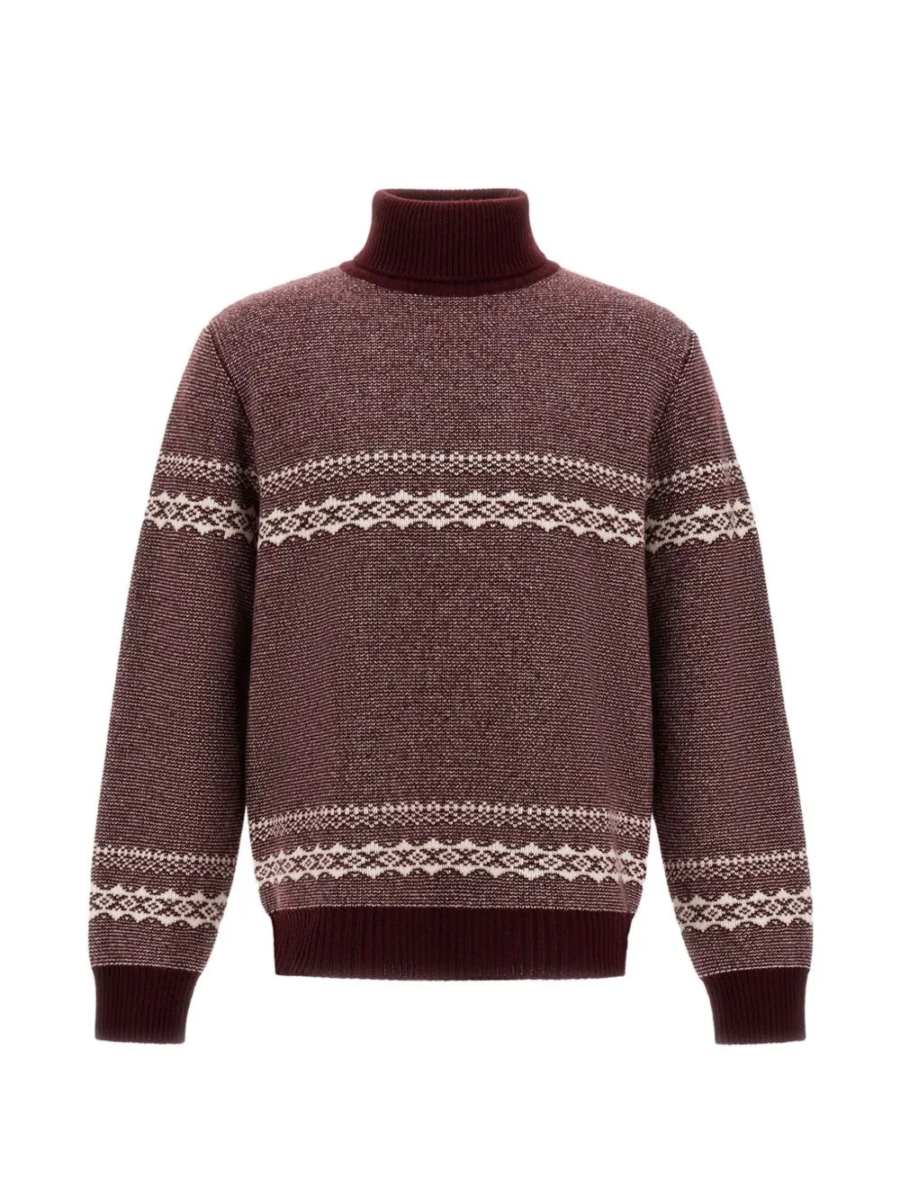 Jacquard-Knit Norwegian-Pattern Sweater