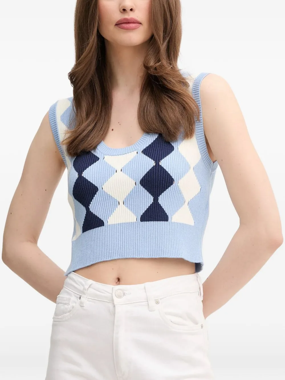 Argyle Knitted Sweater by Benetton
