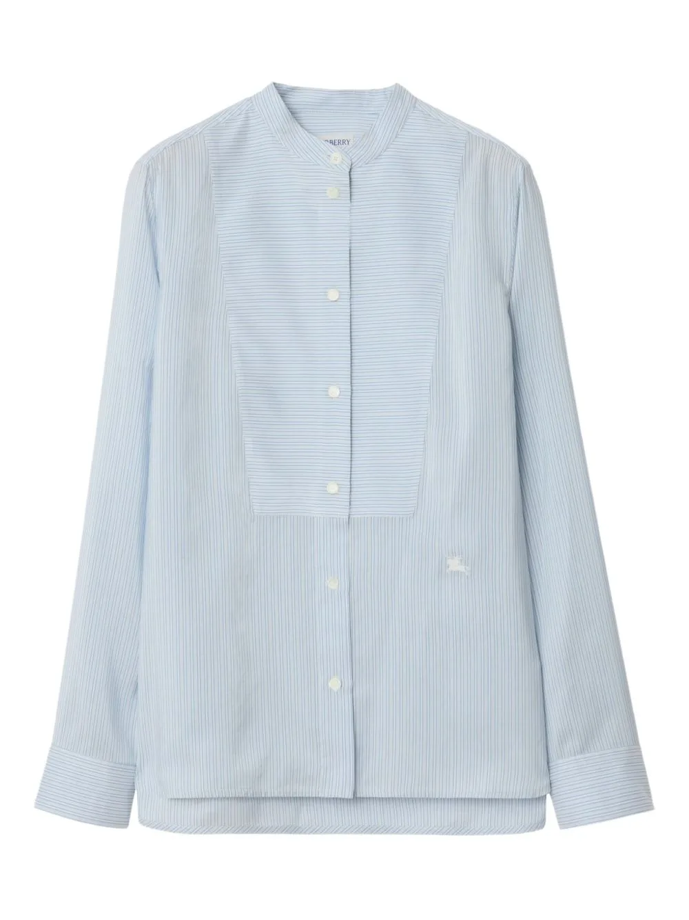 Relaxed Fit Striped Silk Poplin Shirt by Burberry