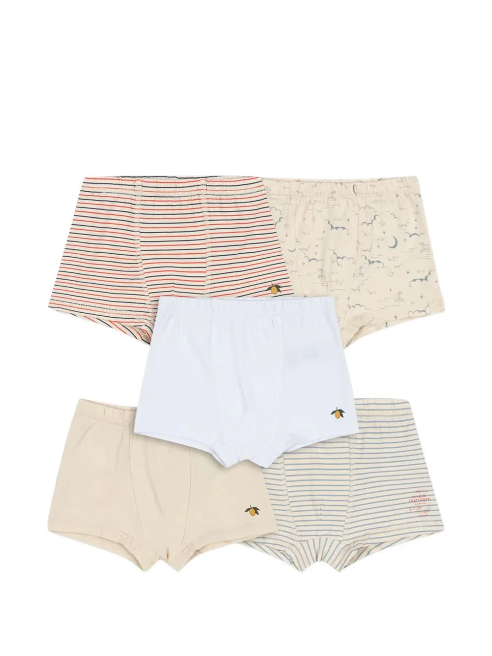 Striped Boxers (pack of Five) by Konges Sløjd