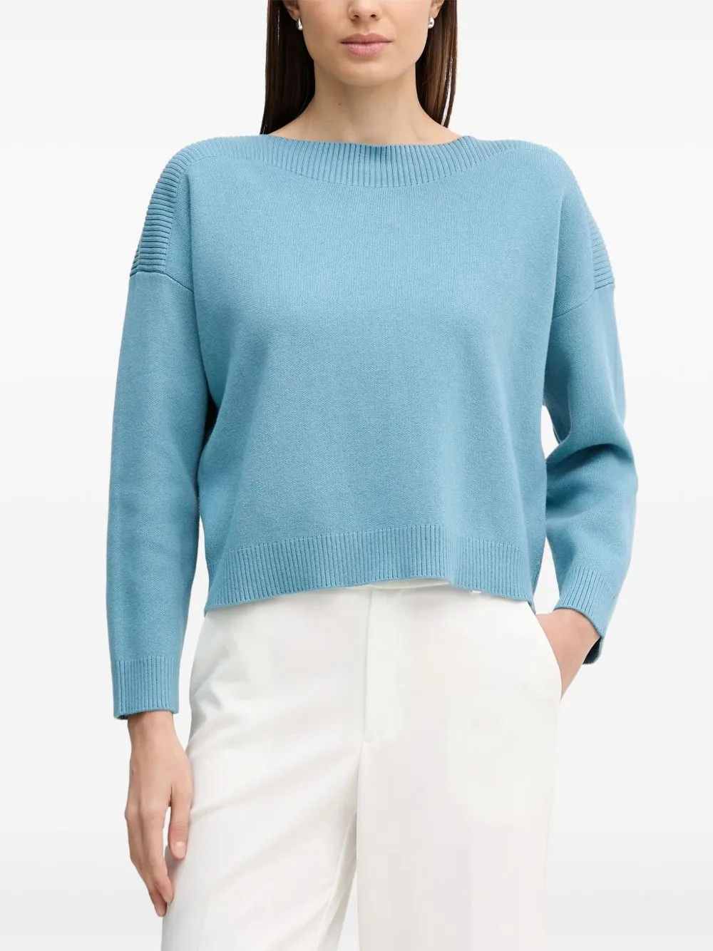 Ribbed Knit Jumper by Benetton