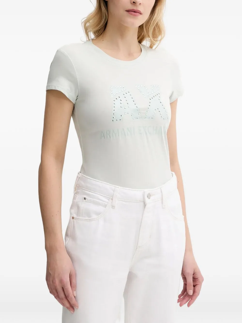 Embellished Short-Sleeve T-Shirt by Armani Exchange