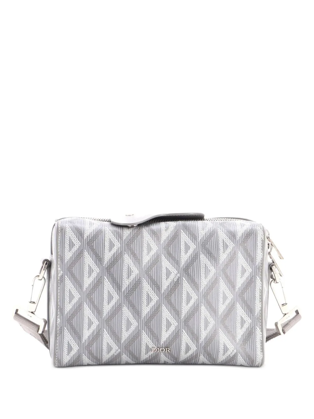 Lingot Messenger Bag CD Diamond Coated Canvas Crossbody Bag by Christian Dior Pre-Owned