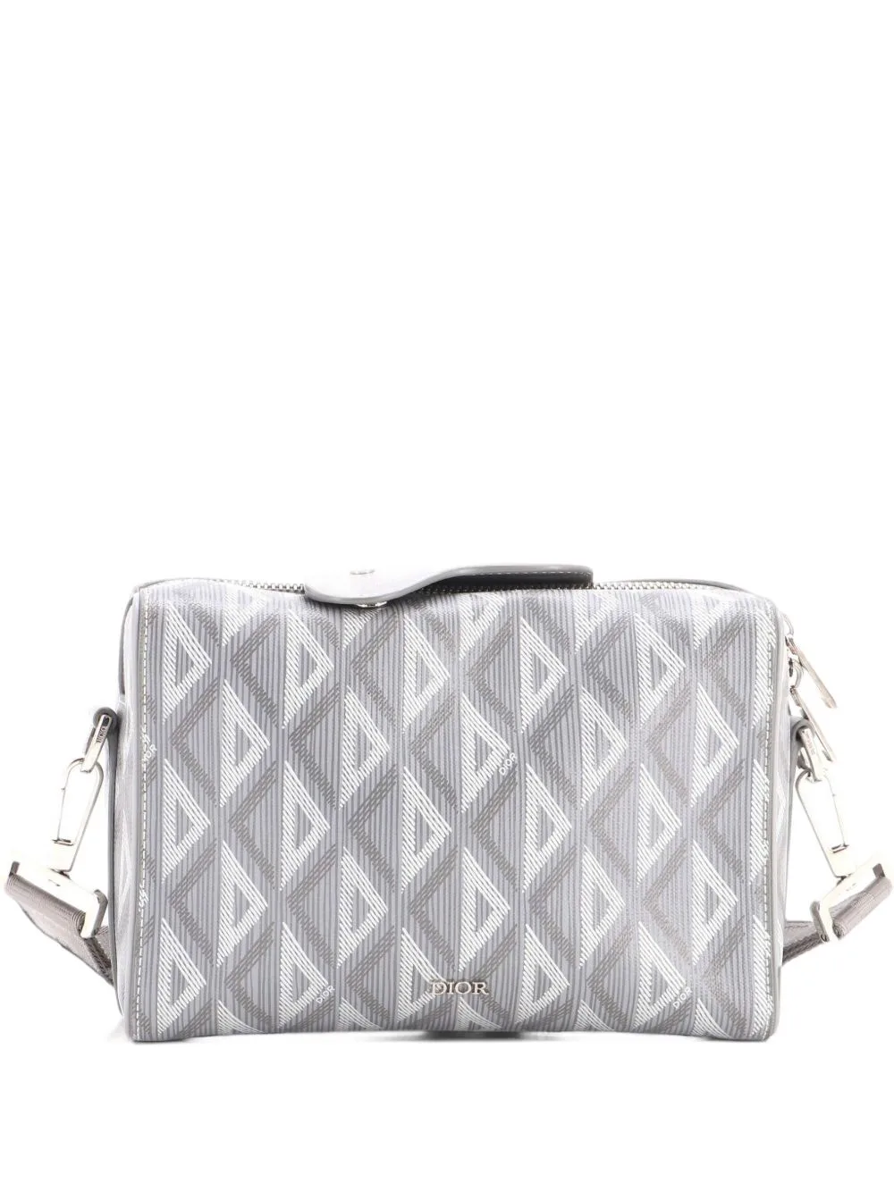 Lingot Messenger Bag CD Diamond Coated Canvas Crossbody Bag by Christian Dior Pre-Owned