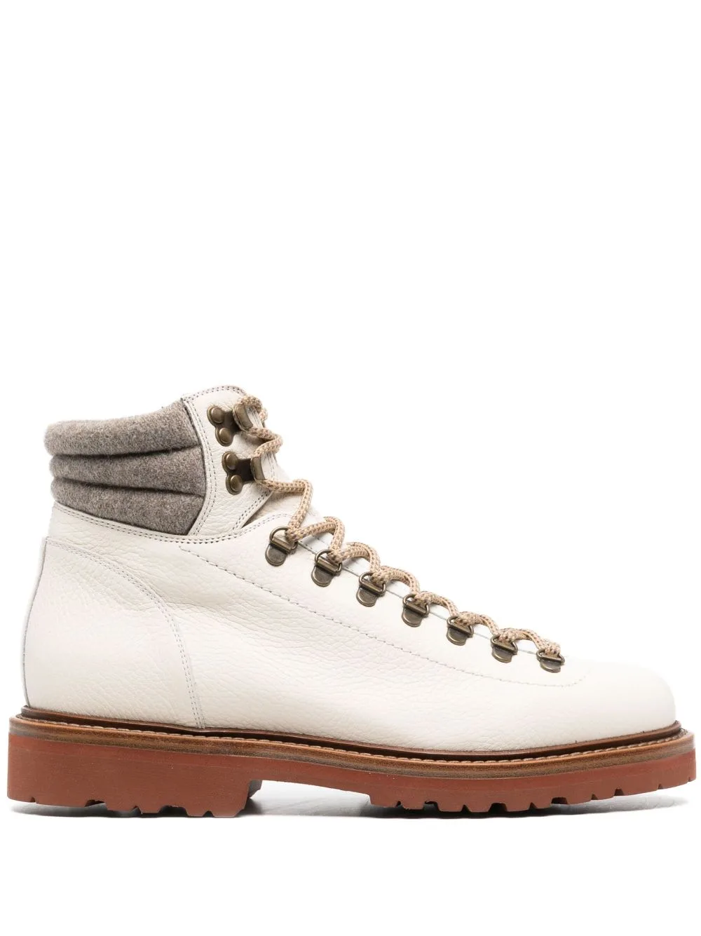 Lace-Up Leather Hiking Boots by Brunello Cucinelli