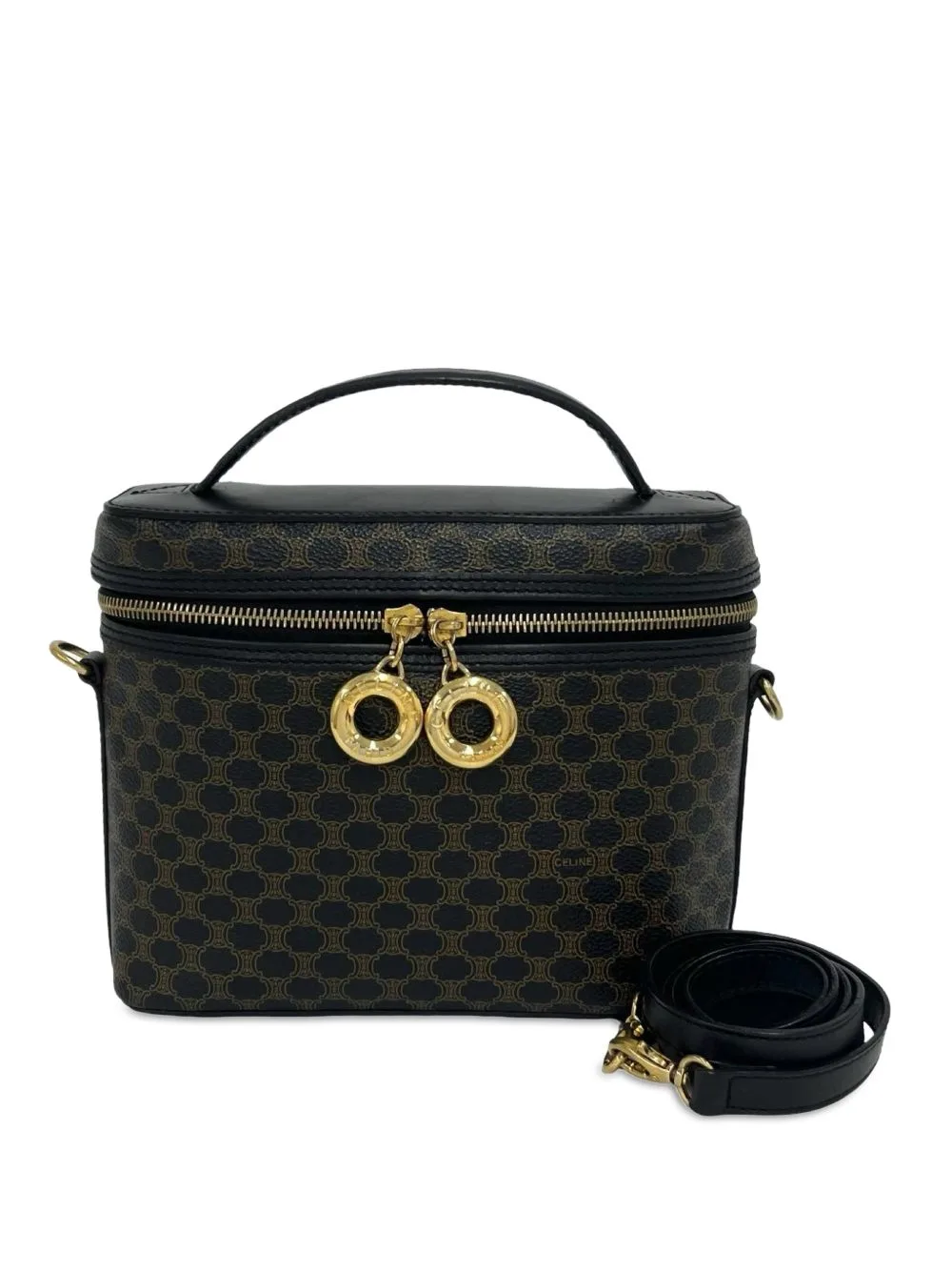 1998 Macadam Coated Canvas Vanity Bag by Celine Pre-Owned