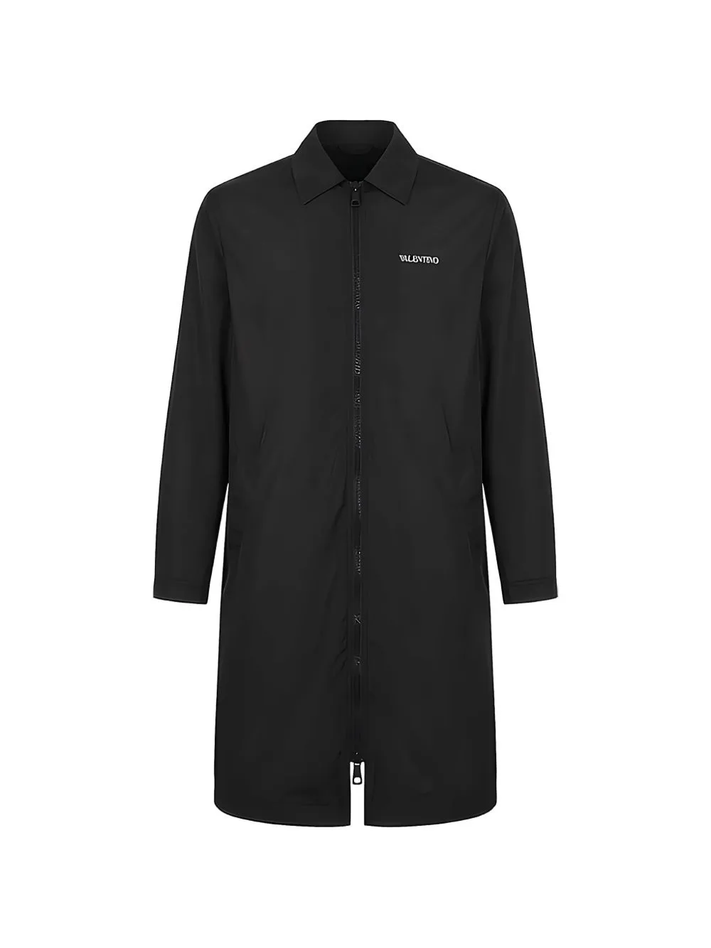 Logo-Print Zip-Up Coat by Valentino Garavani