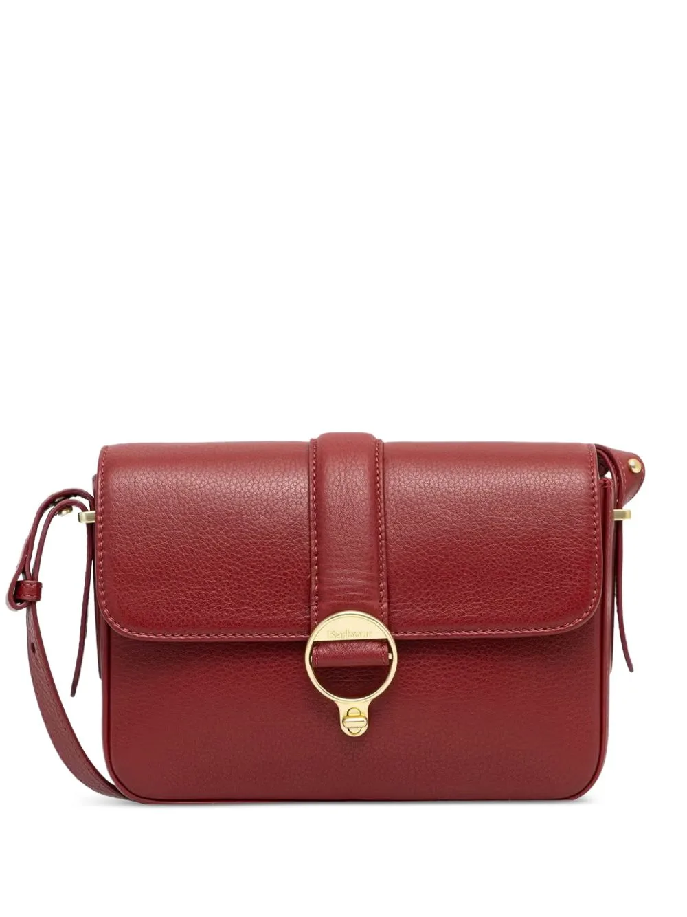 Logo-Plaque Leather Shoulder Bag