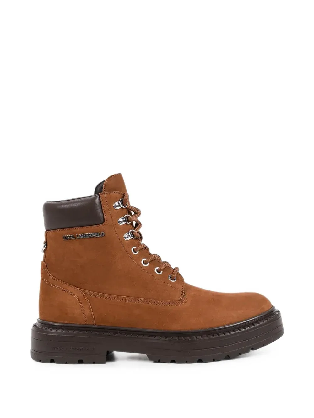 Lace-Up Panelled Boots by Karl Lagerfeld
