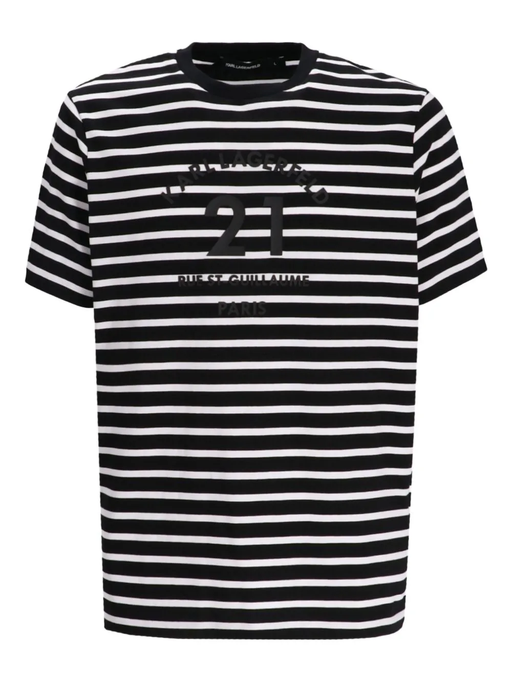 Striped Embroidered T-Shirt by Karl Lagerfeld