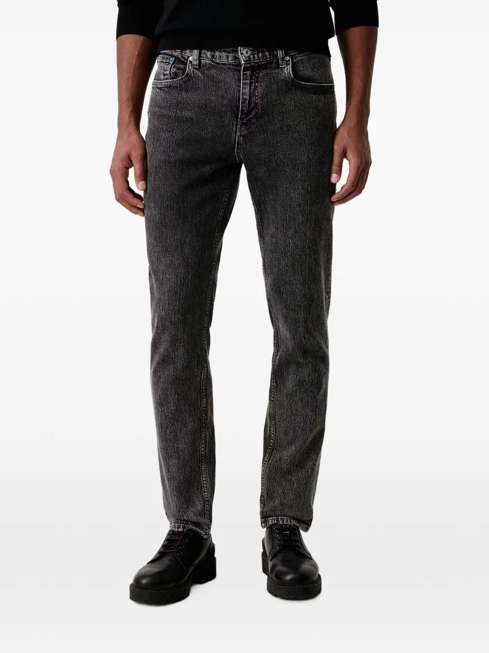 Acid-Wash Logo-Print Jeans by Karl Lagerfeld Jeans