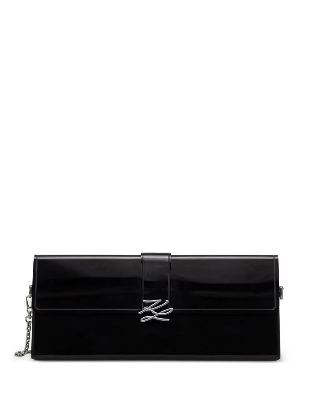 Logo-Plaque Clutch Bag by Karl Lagerfeld