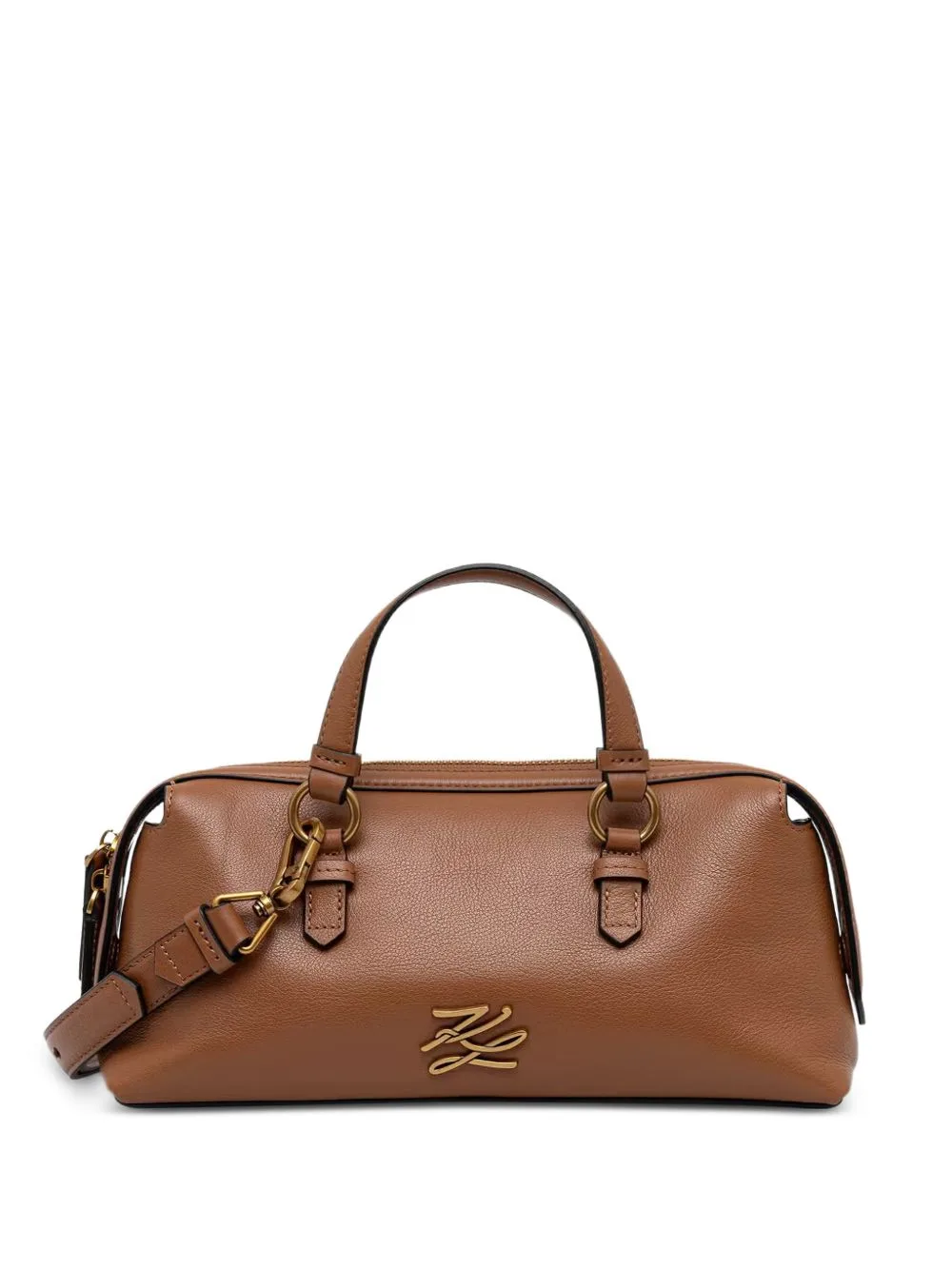 K/Autograph Logo-Plaque Leather Tote Bag by Karl Lagerfeld