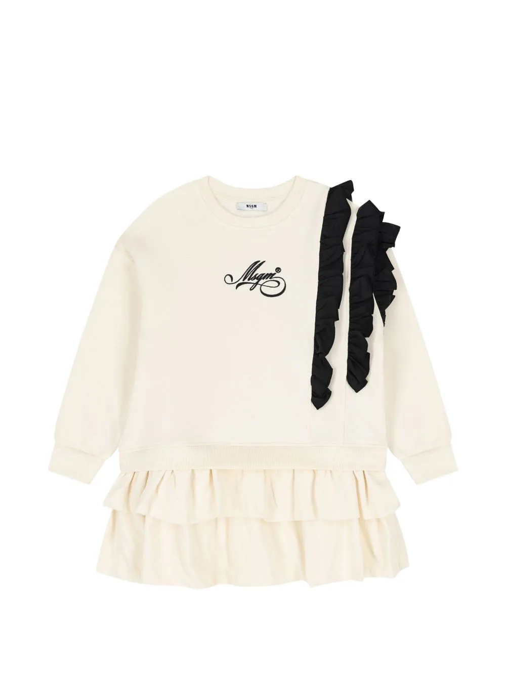 Ruffled Logo-Embroidered Mini Dress by MSGM Kids