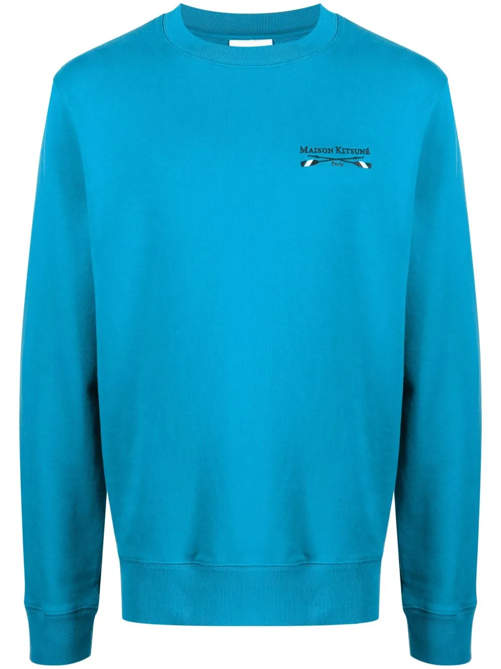 Logo-Embroidered Cotton Sweatshirt by Maison Kitsuné