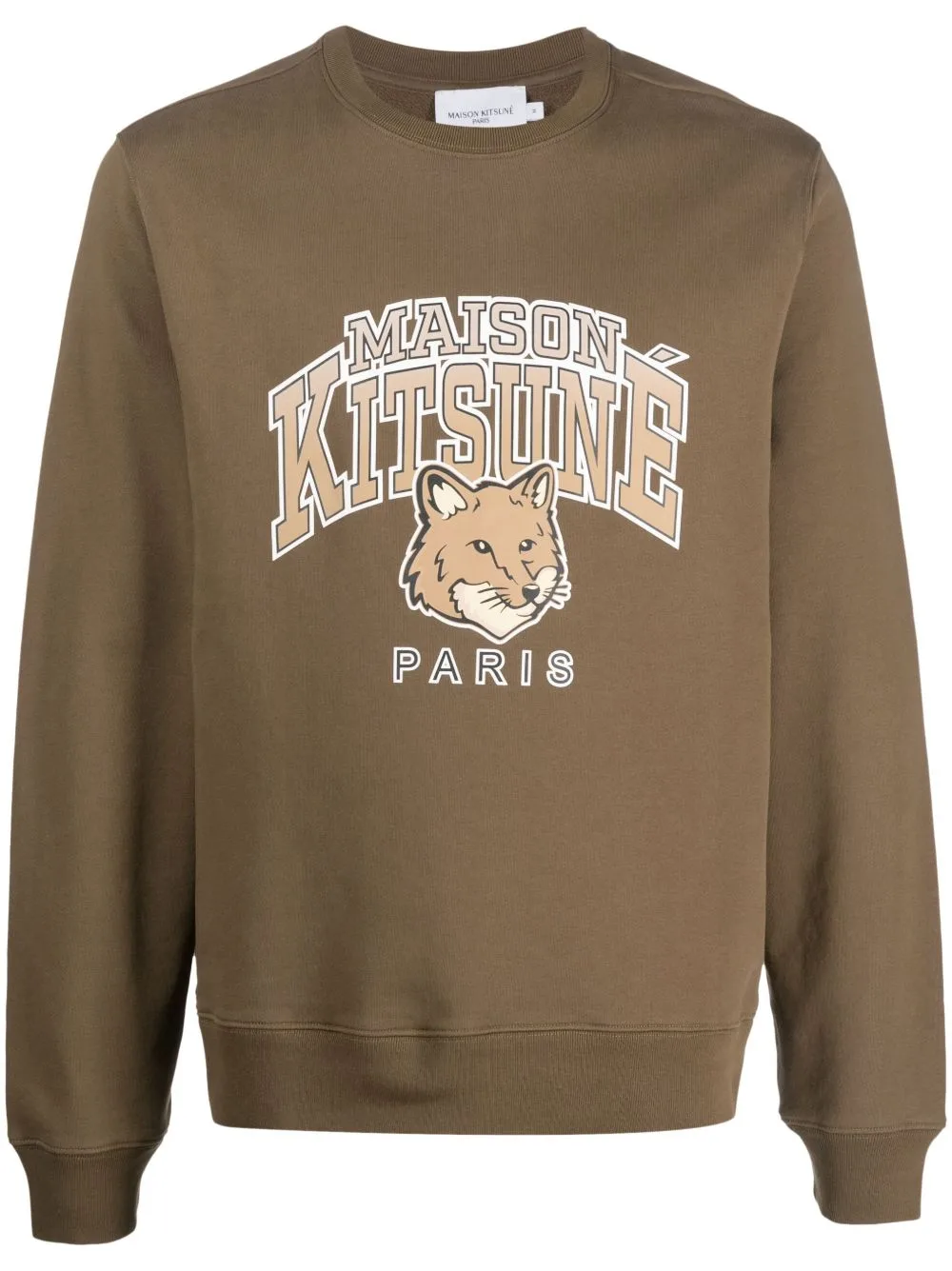 Logo-Print Cotton Sweatshirt by Maison Kitsuné
