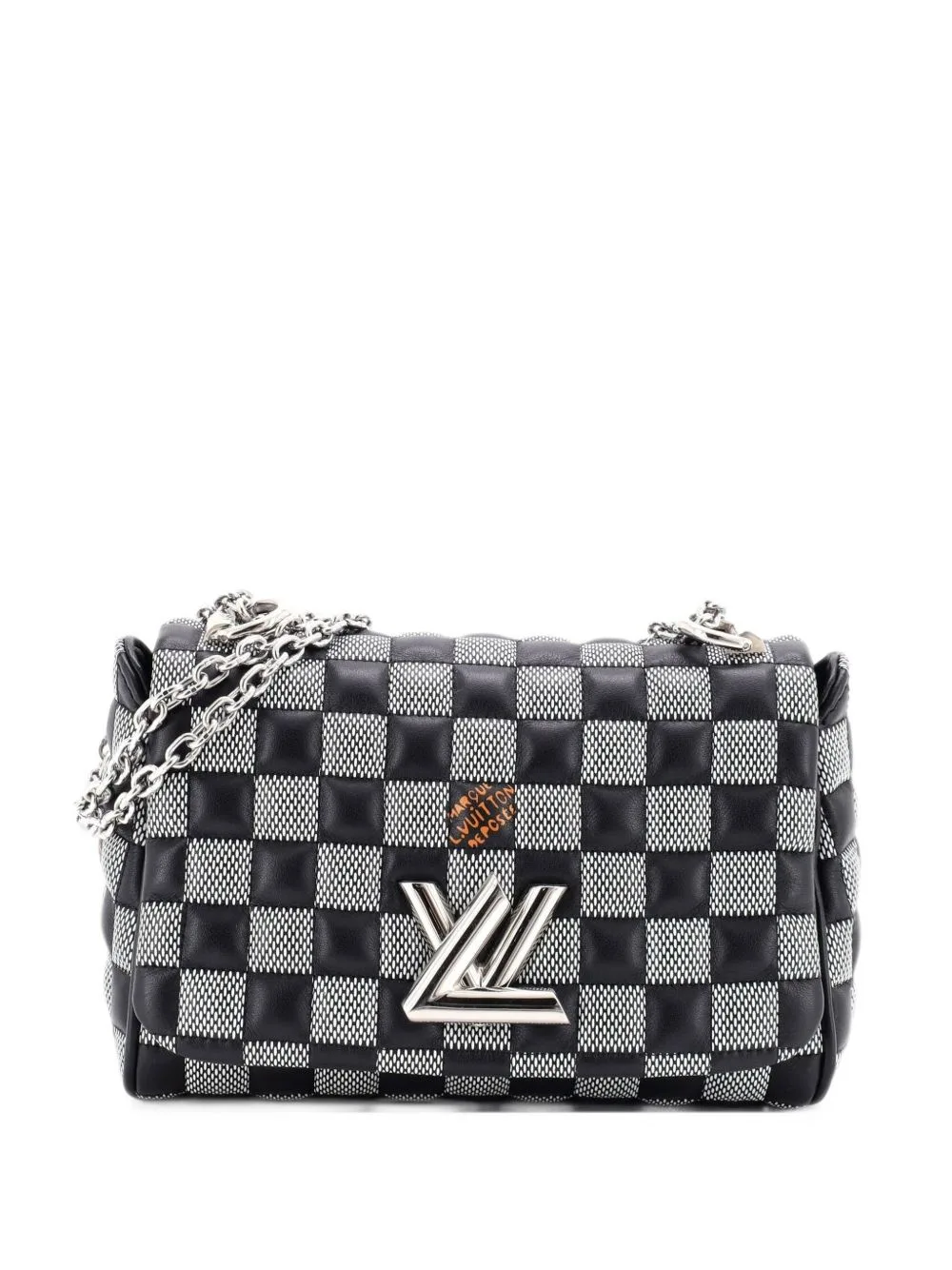 Twist Handbag Damier Quilted Calf Leather BB Crossbody Bag by Louis Vuitton Pre-Owned