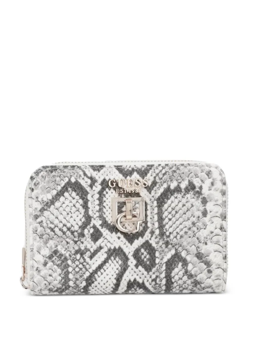 Bianca Snake-Effect Logo-Plaque Wallet by GUESS USA