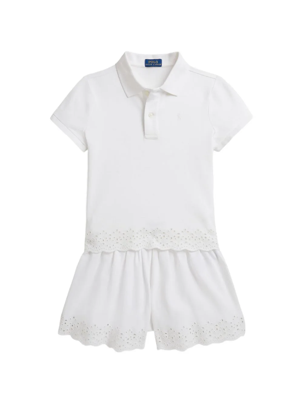 Eyelet Polo Shirt Short (set of Two) by POLO RALPH LAUREN KIDS