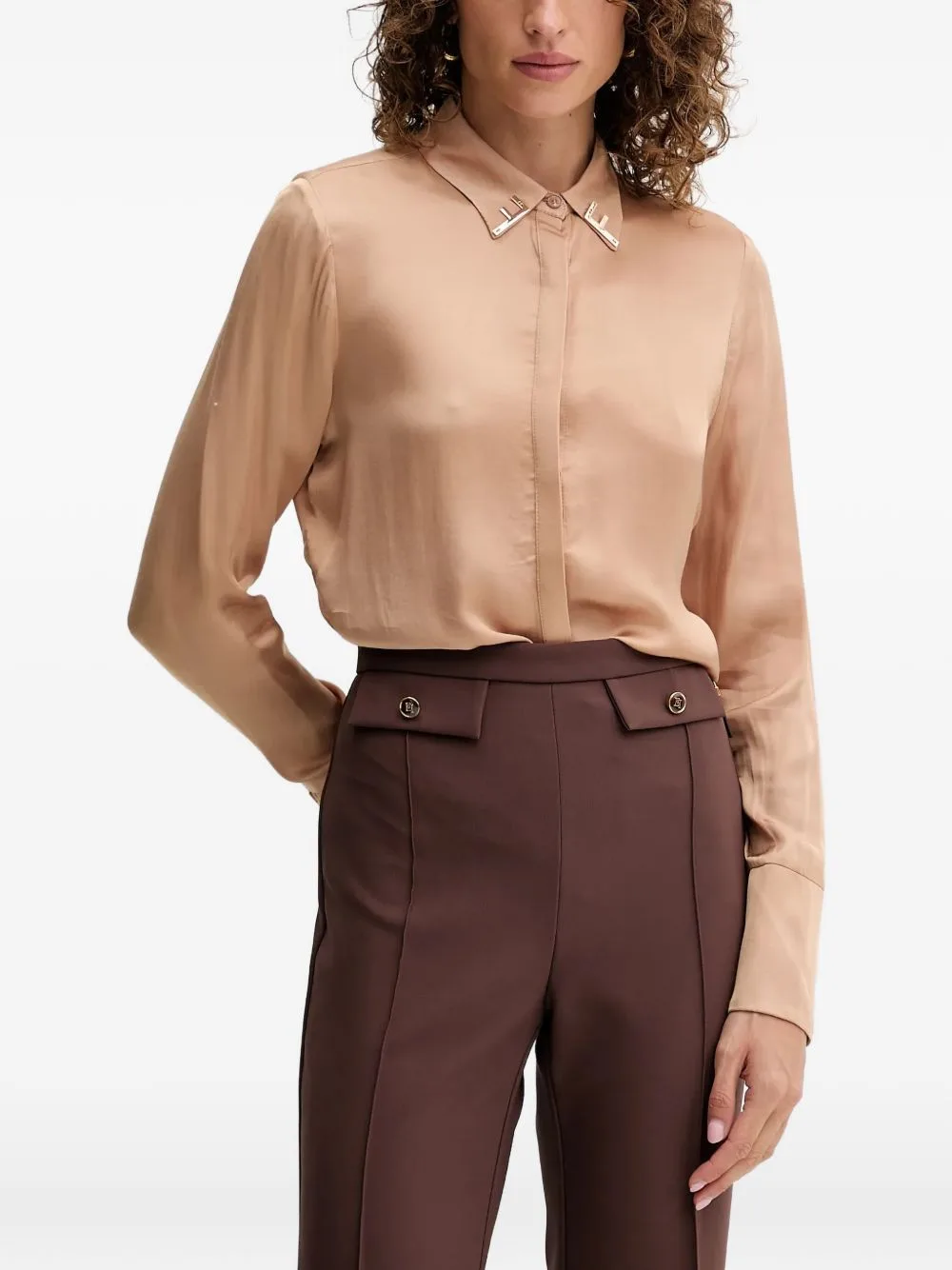 Pleated Detail Shirt by FRACOMINA