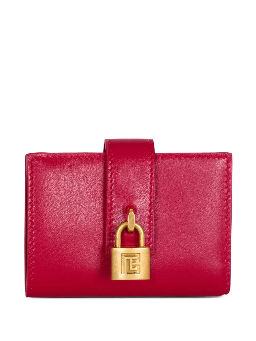Padlock Leather Wallet by Balmain