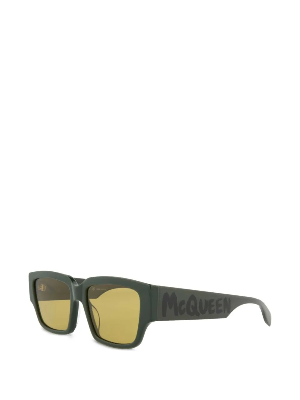Logo-Print Square-Frame Sunglasses by Alexander McQueen