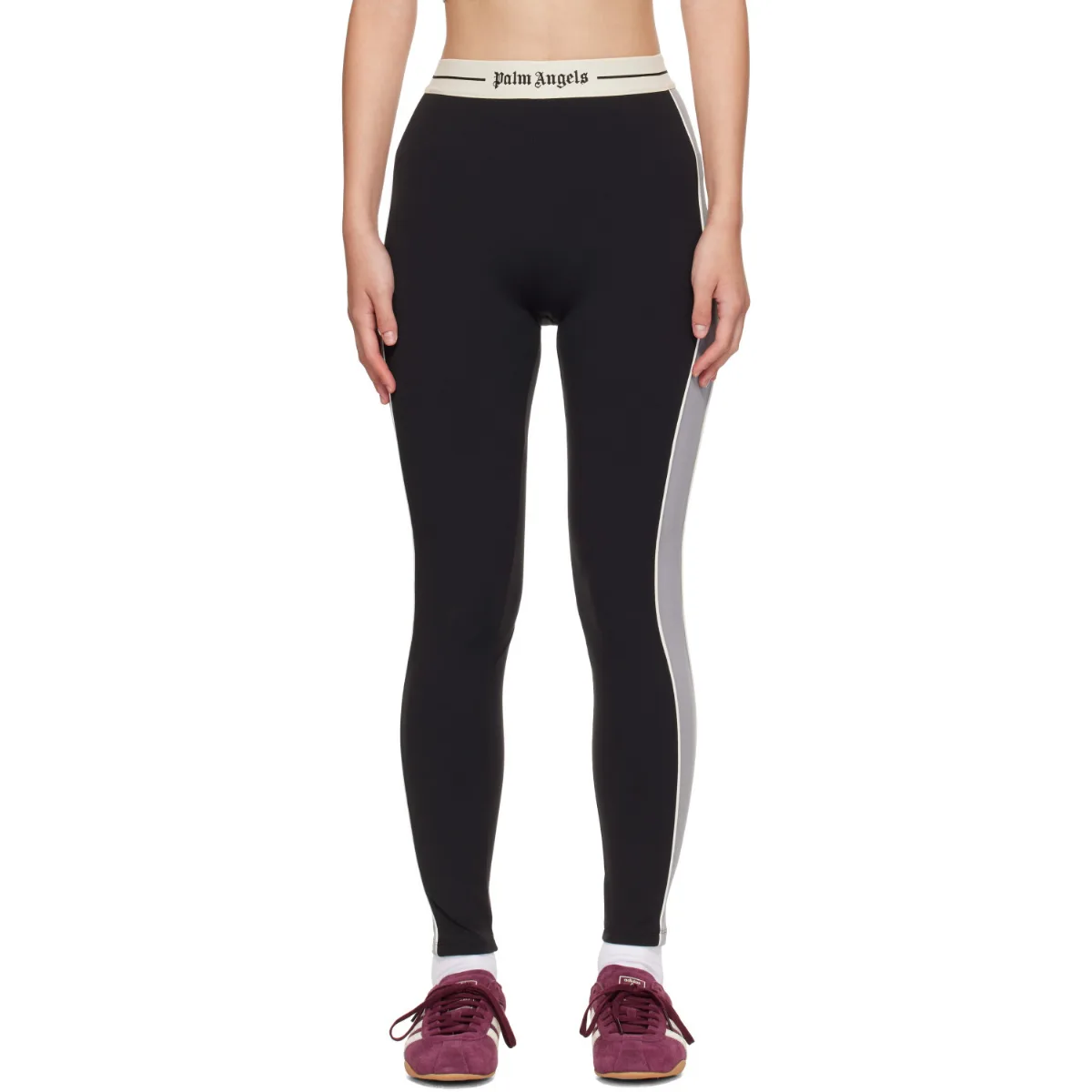 Logo Colour-Block Active Leggings by Palm Angels