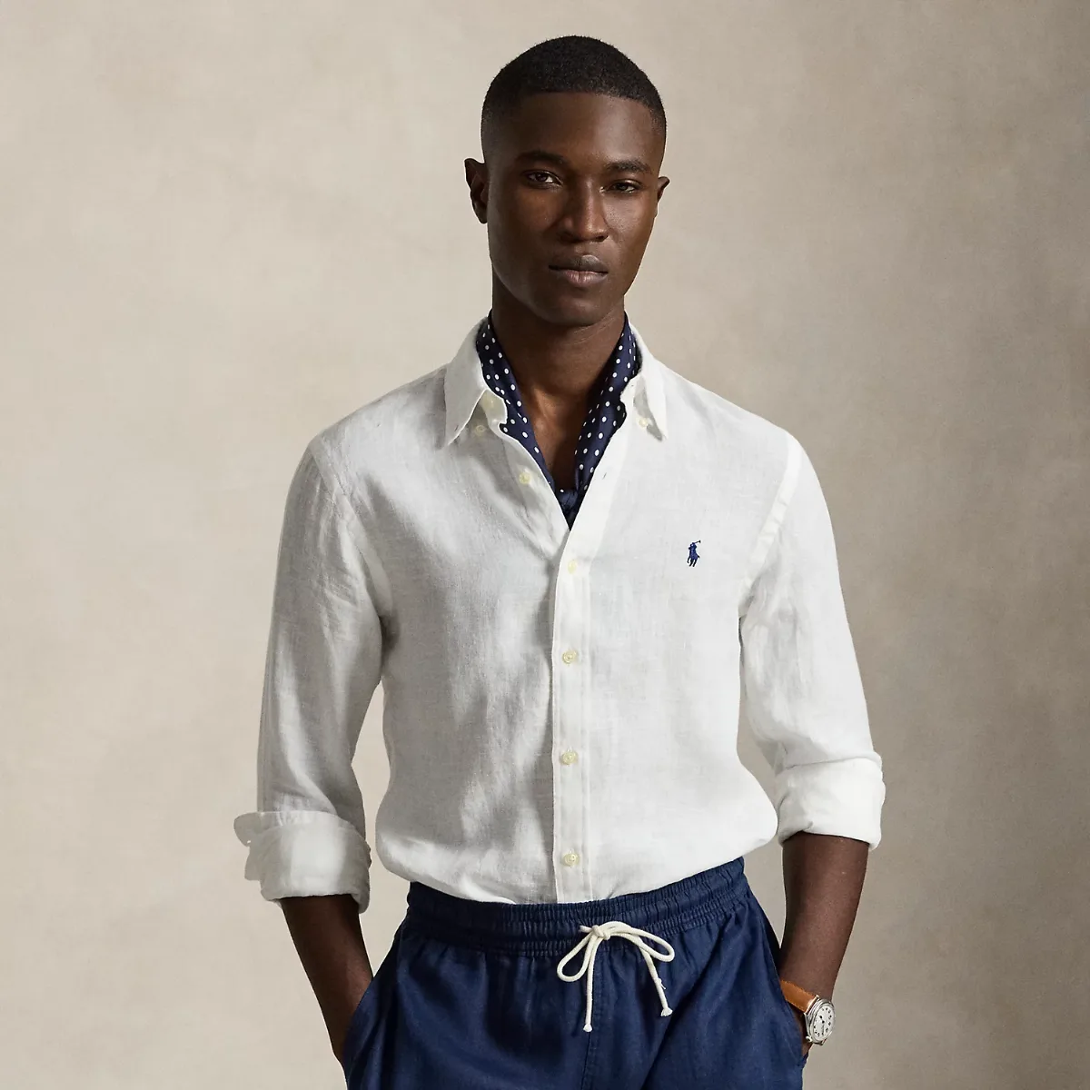 Slim Fit Linen Shirt by Polo Ralph Lauren