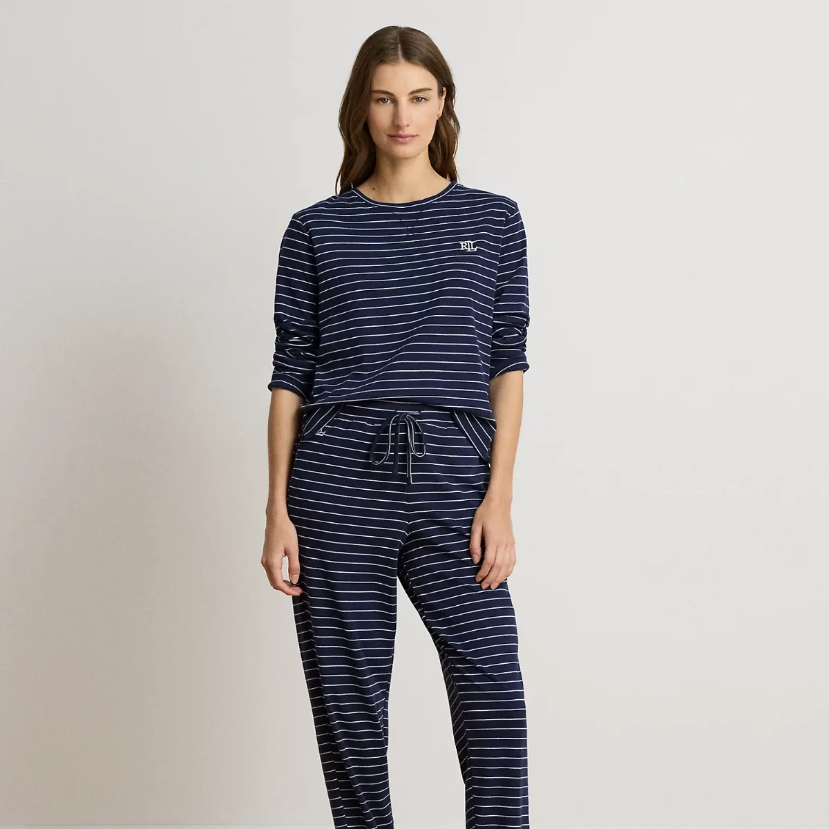 Striped Interlock Jogger Pyjama Set by Lauren Ralph Lauren
