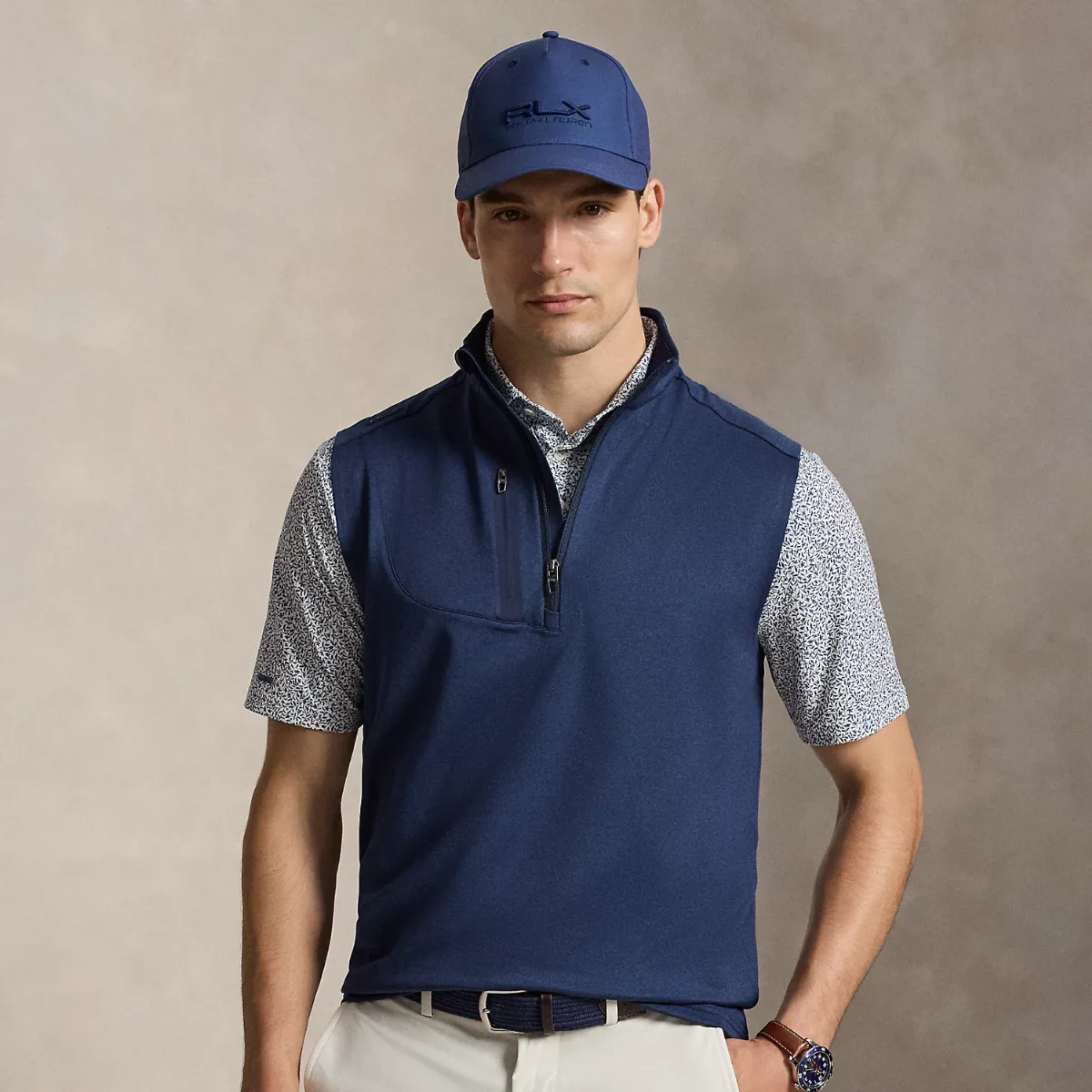 Stretch Jersey Quarter-Zip Gilet