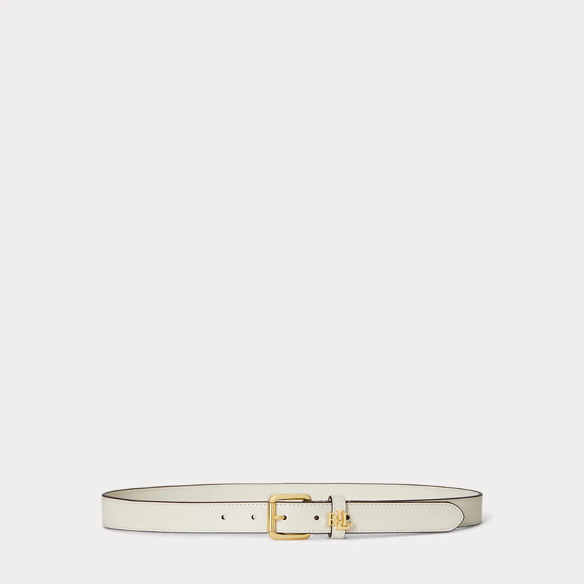 Logo-Keeper Skinny Leather Belt