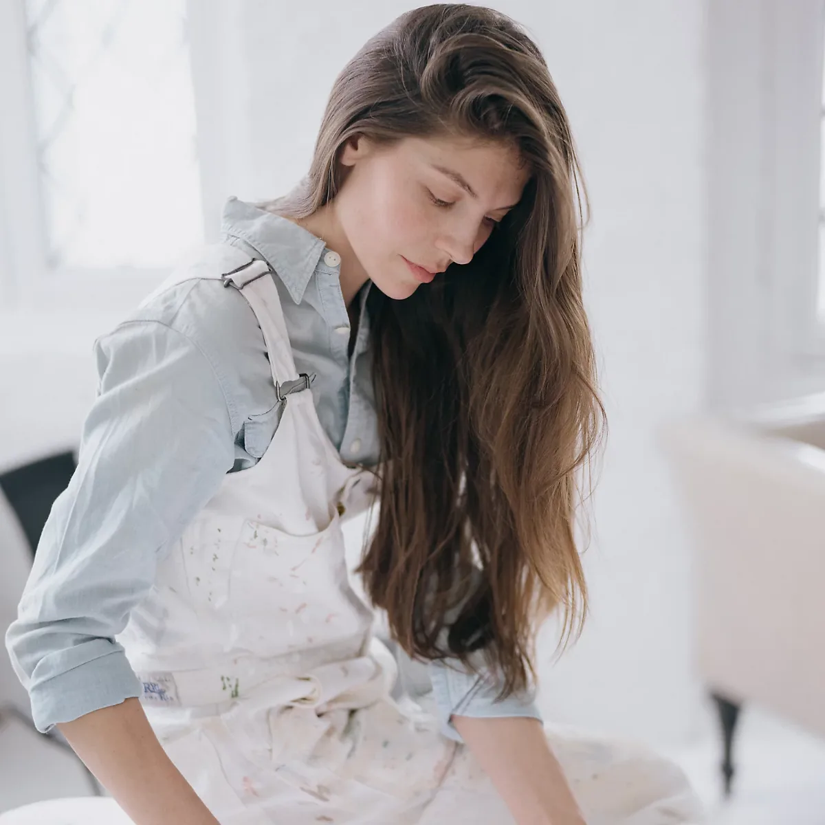 Paint-Splattered Linen-Cotton Overall by Ralph Lauren RRL