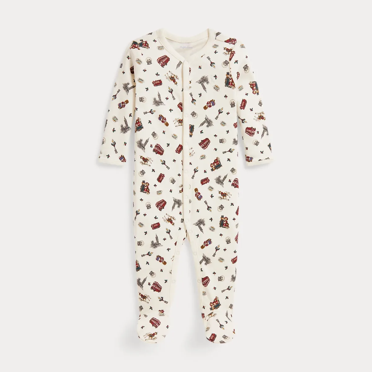 Polo Bear Cotton Interlock Coverall by Ralph Lauren