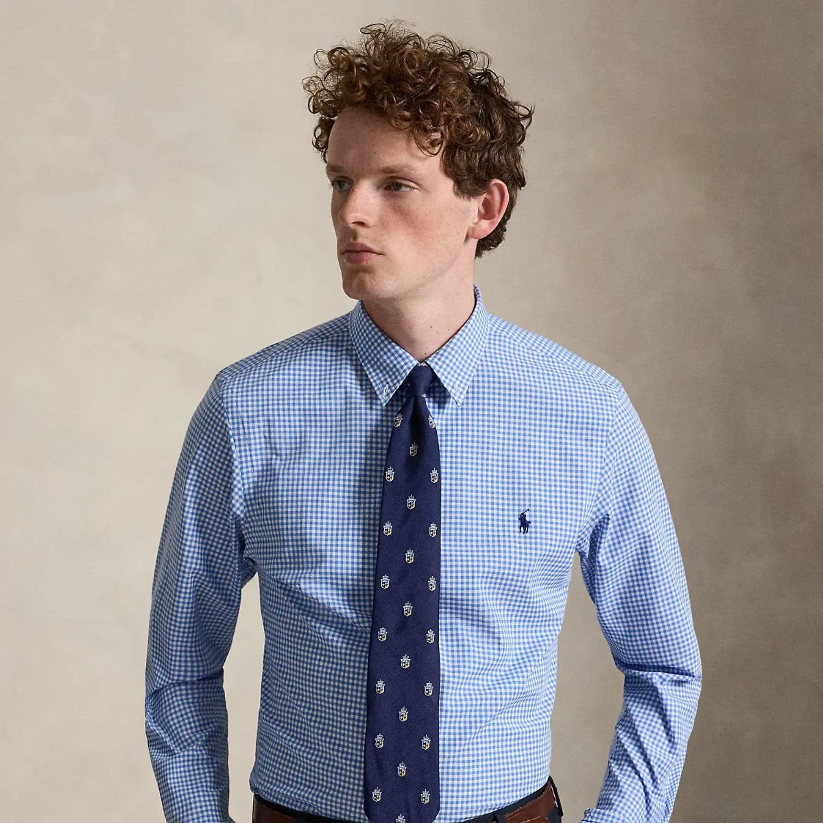 Slim Fit Check Stretch Poplin Shirt by Polo Ralph Lauren