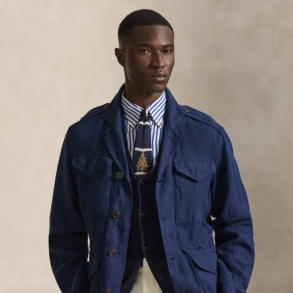 The Baystones Linen Field Jacket by Polo Ralph Lauren